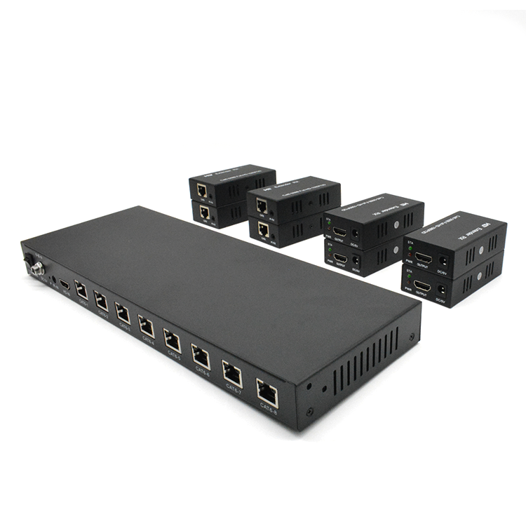 M-HD608 EDID POC IR Cat6 8 منافذ HD موسع