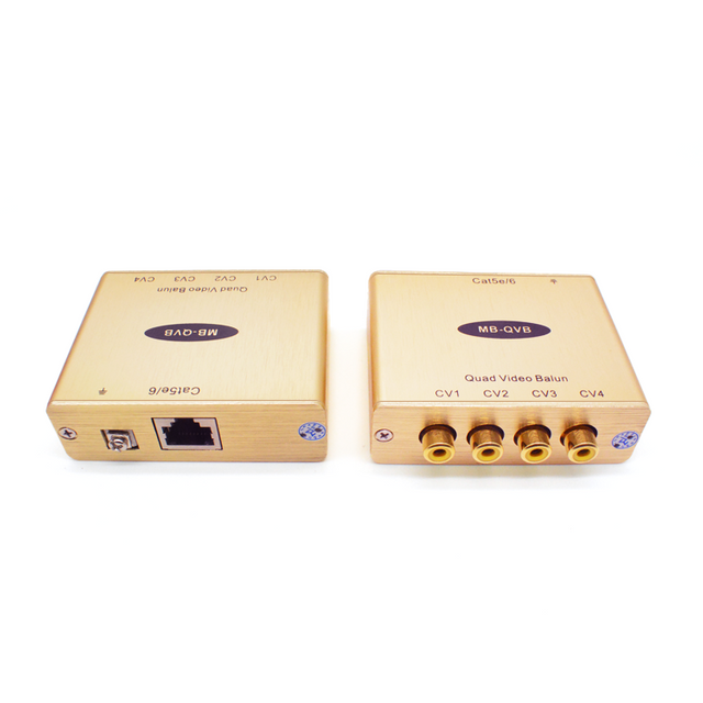 【M-QVB】Cat5e/6 NTSC/PAL/SECAM بالون فيديو رباعي