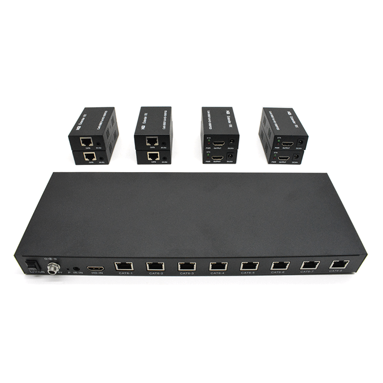 M-HD608 EDID POC IR Cat6 8 منافذ HD موسع