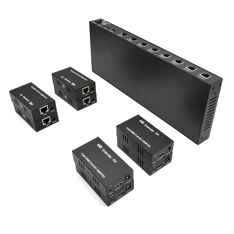 M-HD608 EDID POC IR Cat6 8 منافذ HD موسع