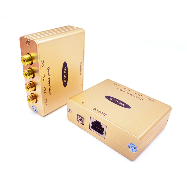 【M-QVB】Cat5e/6 NTSC/PAL/SECAM بالون فيديو رباعي