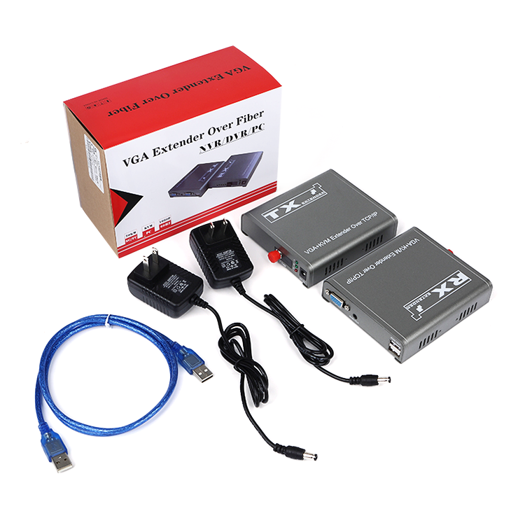 Extensor de fibra VGA KVM M-VF100U 1080P 20KM SC/FC