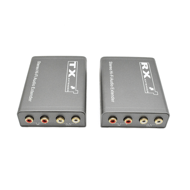 M-A202 双方向 Cat5e/6 RCA オーディオ エクステンダー
