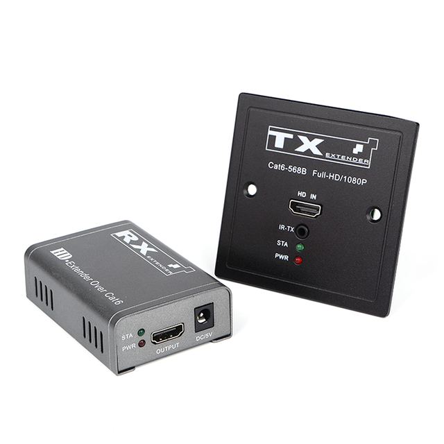 【M-HD60B】 Extension HD POC IR Cat5e/6 &agrave; 86 panneaux